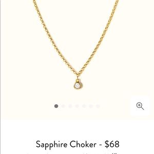 Mejuri white sapphire vermeil choker